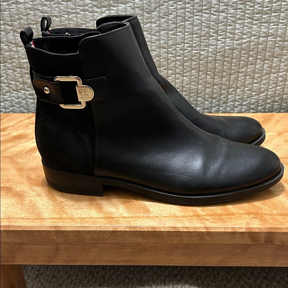 Tommy Hilfiger Black Ankle Boots
